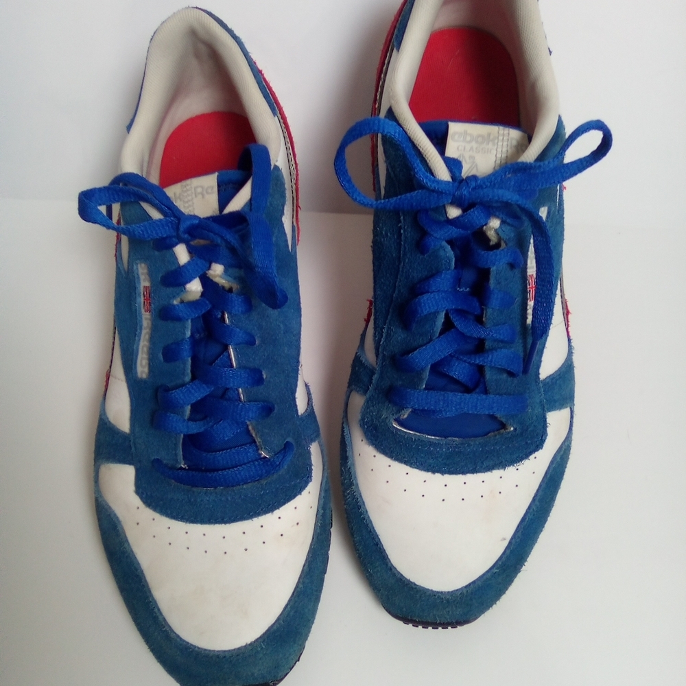 REEBOK Blue and White Sneakers with Red Accents SIZE 13 - Picture 9 of 10